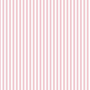 Small Rose Quartz Bengal Stripe Pattern Vertical in White