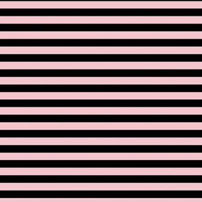 Rose Quartz Bengal Stripe Pattern Horizontal in Black