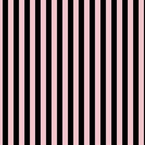 Rose Quartz Bengal Stripe Pattern Vertical in Black