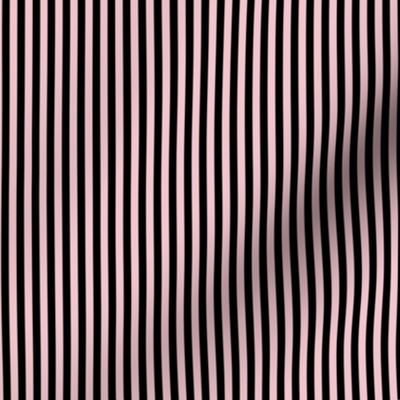 Small Rose Quartz Bengal Stripe Pattern Vertical in Black