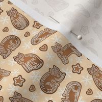 Gingerbread Cats Pattern Micro
