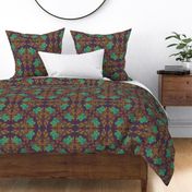 golden spirals mint chocolate Neo Art Deco - table runner tablecloth napkin placemat dining pillow duvet cover throw blanket curtain drape upholstery cushion duvet cover clothing shirt wallpaper fabric living home decor 