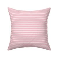 Rose Quartz Pin Stripe Pattern Horizontal in White