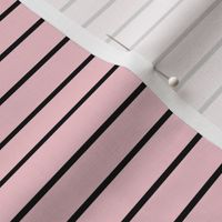 Rose Quartz Pin Stripe Pattern Horizontal in Black
