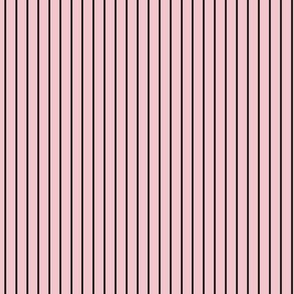 Small Rose Quartz Pin Stripe Pattern Vertical in Black