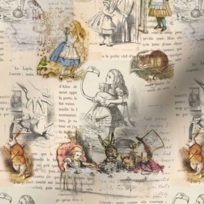 alice color ms collage sepia seamless