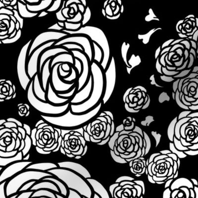 Black Deco Roses