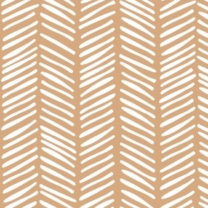 Herringbone Handdrawn - Paper Brown