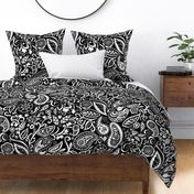 Paisley Bold- black white