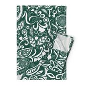 textile-paisley bold evergreen white