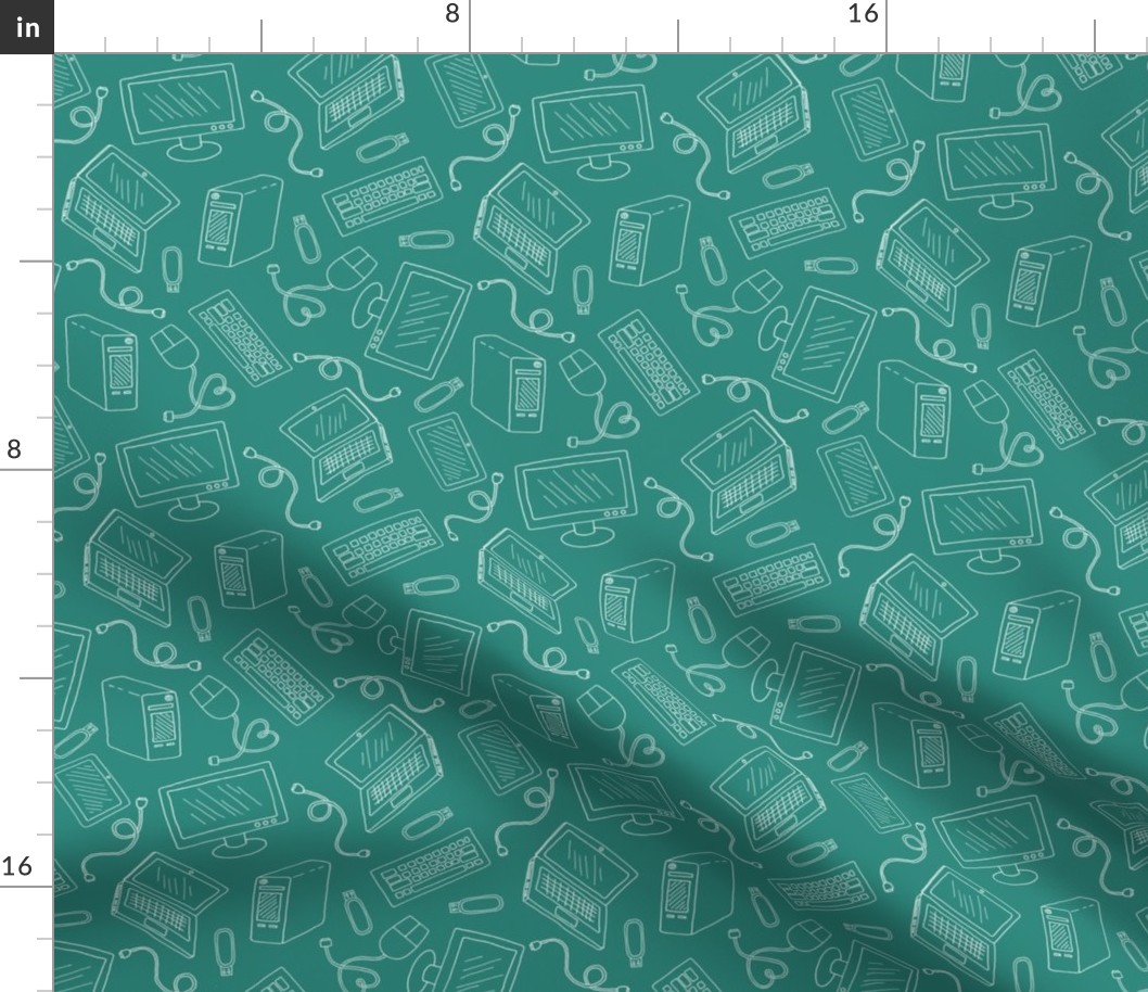 Computer Technology in Teal