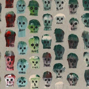 paint smudge skulls