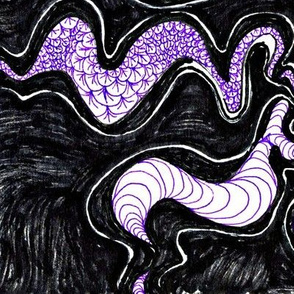 textural weaving-purple on black 