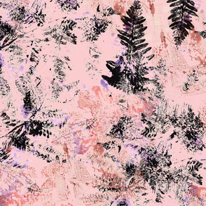 Pink Grunge Ferns