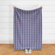 simple 1"madras - twilight navy, mauve and cream