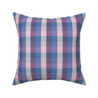 simple 1"madras - twilight navy, mauve and cream