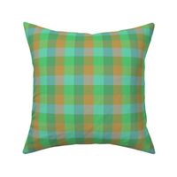 simple 1"madras - serene green and copper