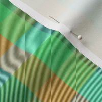 simple 1"madras - serene green and copper