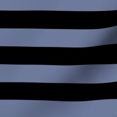 Large Stonewash Grey Awning Stripe Pattern Horizontal in Black