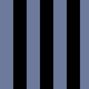 Large Stonewash Grey Awning Stripe Pattern Vertical in Black