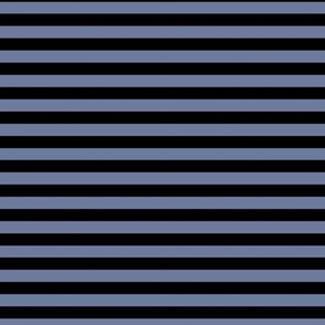 Stonewash Grey Bengal Stripe Pattern Horizontal in Black
