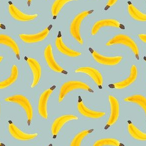 bananas on light teal