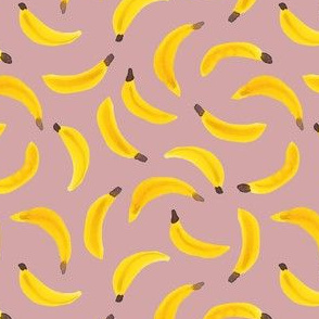 bananas on mauve