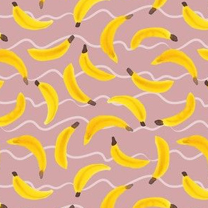 banana stripes on mauve