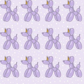 Balloon Unicorns  Straight Repeat White Sprinkles | Lilac Dog