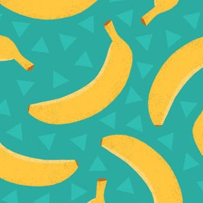 Bananas on Teal