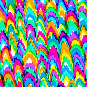 Navy brights messy marker arches pattern