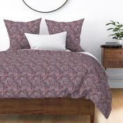 small Paisley Africa - aubergine lilac scarlet