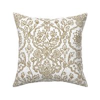 Block Print floral gold