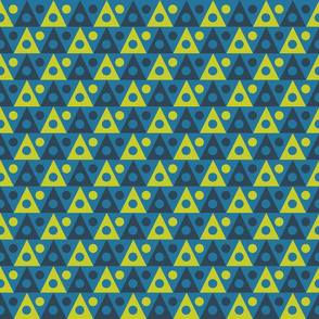 60s mod triangles earthy blue