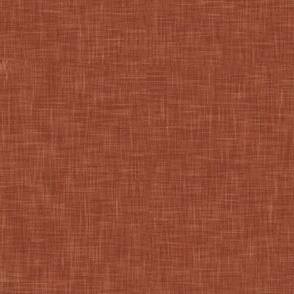 Solid Rust - burnt orange linen texture - LAD20