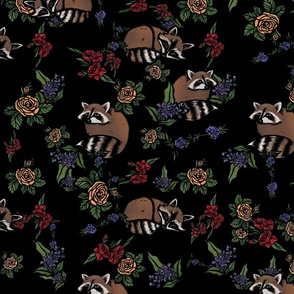 Floral Raccoons