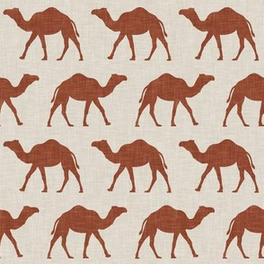 Camels - rust on beige - LAD20