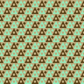 60s mod triangles mint and chocolate