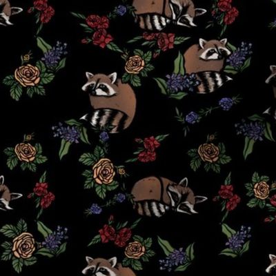 Floral Raccoons