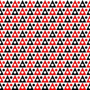 60s mod triangles red black and white