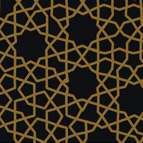 Moorish lattice - black gold