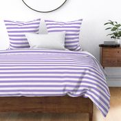 Large Lavender Awning Stripe Pattern Horizontal in White