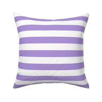 Large Lavender Awning Stripe Pattern Horizontal in White