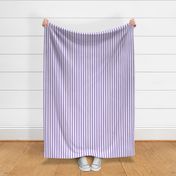 Lavender Awning Stripe Pattern Vertical in White