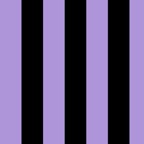 Large Lavender Awning Stripe Pattern Vertical in Black