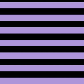 Lavender Awning Stripe Pattern Horizontal in Black