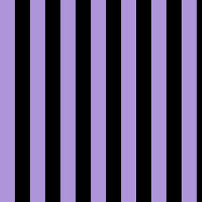 Lavender Awning Stripe Pattern Vertical in Black