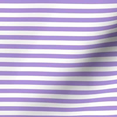 Lavender Bengal Stripe Pattern Horizontal in White