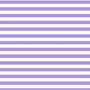 Lavender Bengal Stripe Pattern Horizontal in White