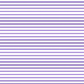 Small Lavender Bengal Stripe Pattern Horizontal in White